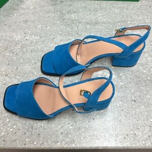 J. Crew Women’s Blue Dylan Block-heel Sandals in Suede